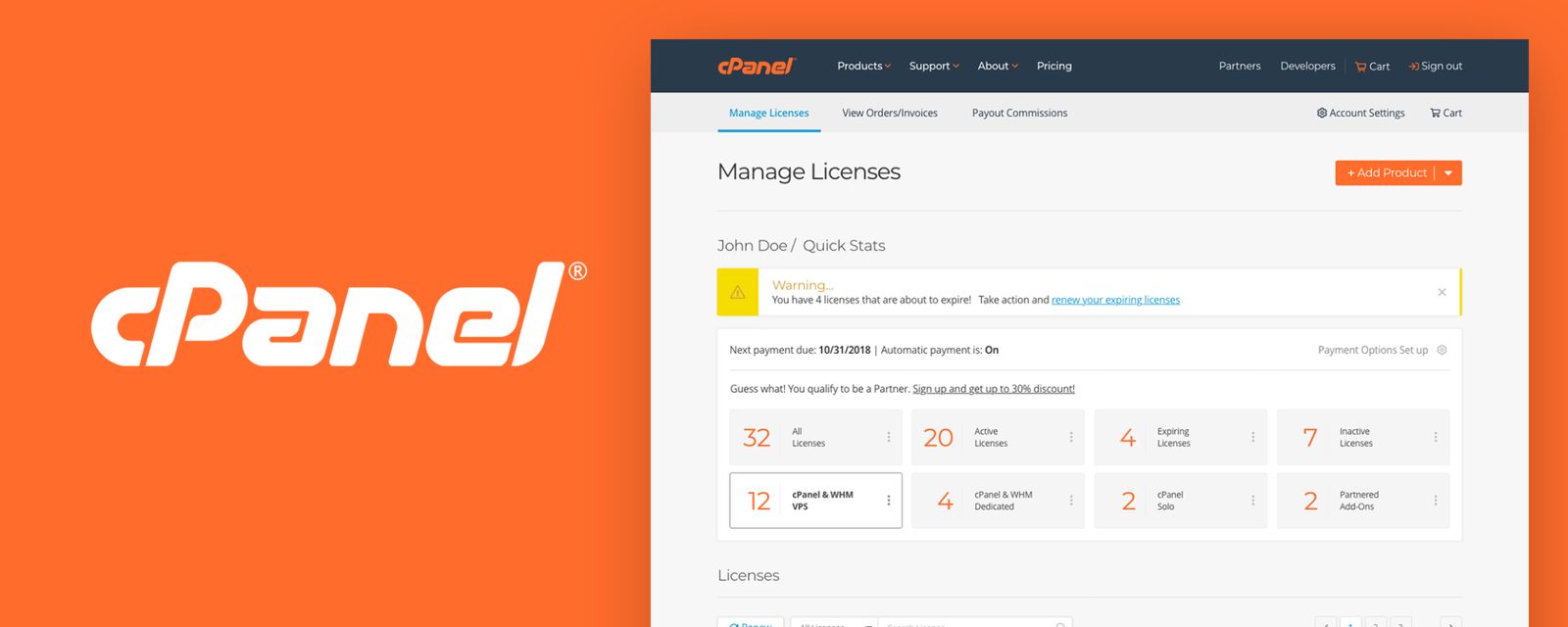 cPanel Store redesign preview