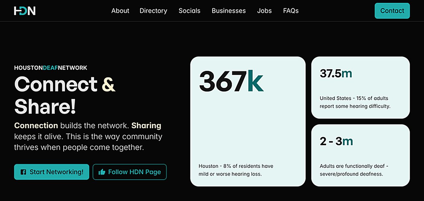 Houston Deaf Network rebuild preview