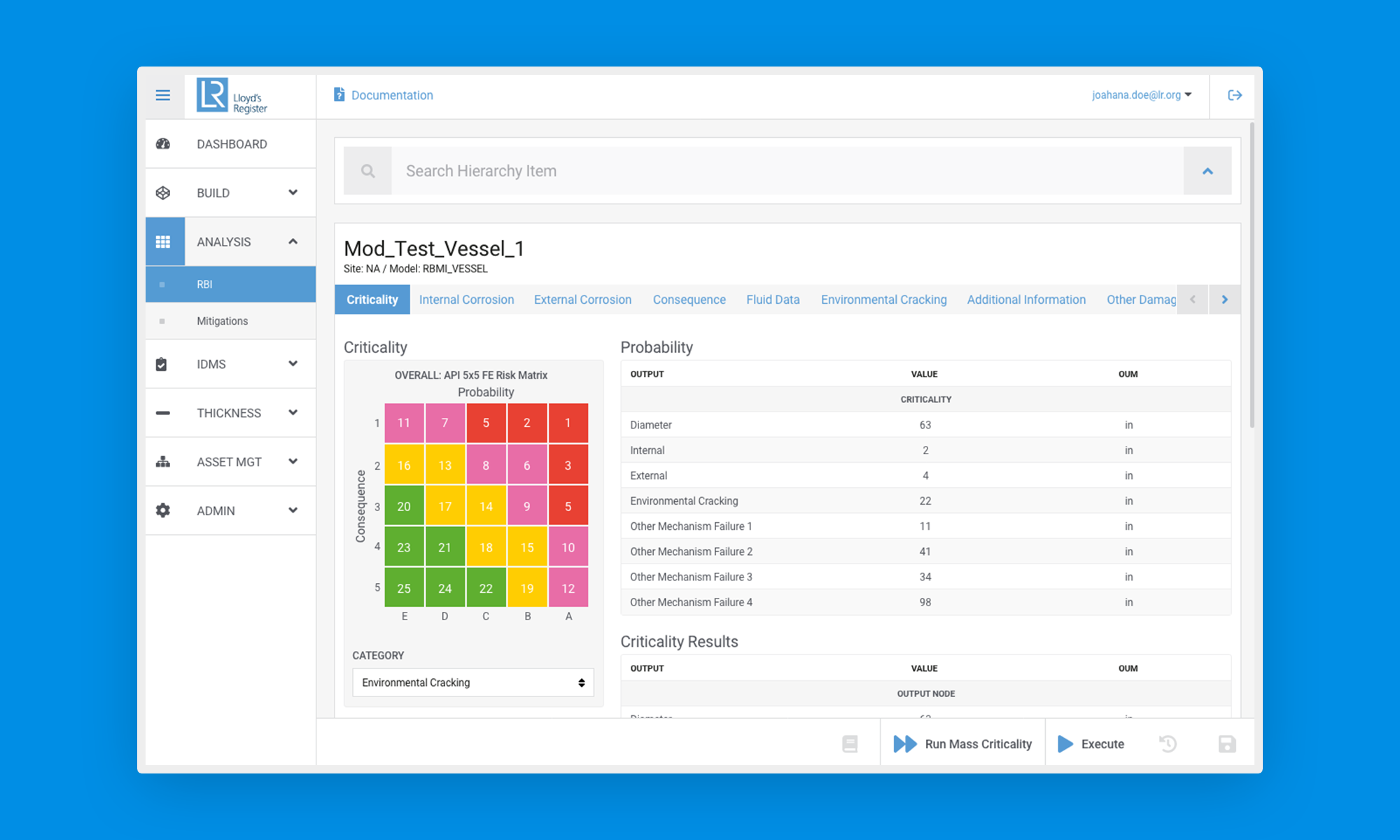 RBMI matrix page after redesign