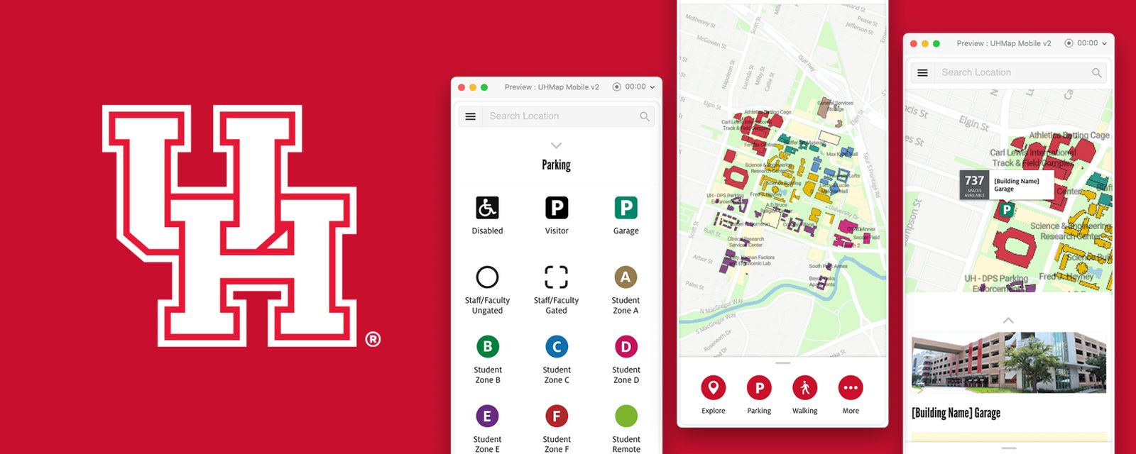 UH Mobile Maps redesign preview