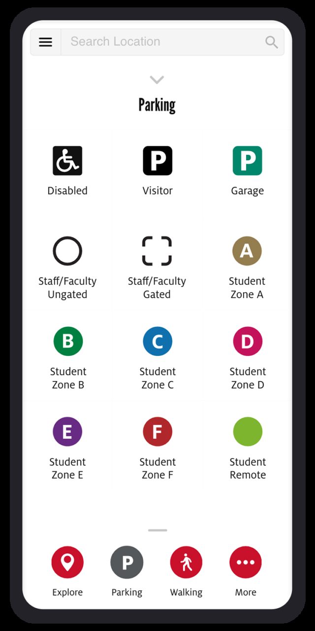 New map parking options